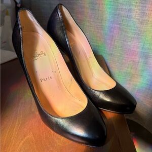 Christian Louboutin Black Leather Classic Pump